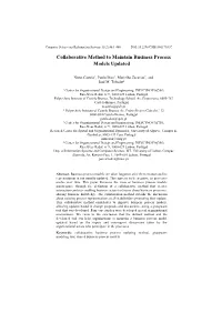 Collaborative Method to Maintain Business Process Models Updated