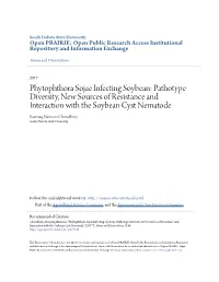 Phytophthora Sojae Infecting Soybean: Pathotype Diversity, New Sources