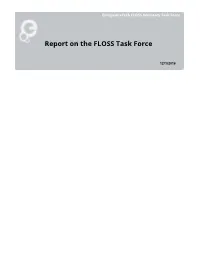 Report on the FLOSS Task Force