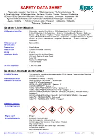 Section 2. Hazards Identification OSHA/HCS Status : This Material Is Considered Hazardous by the OSHA Hazard Communication Standard (29 CFR 1910.1200)