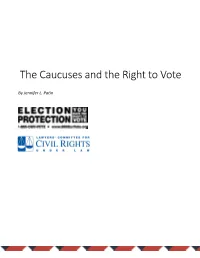 The Caucuses and the Right to Vote