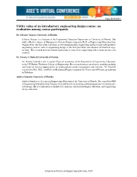 Utility Value of an Introductory Engineering Design Course: an Evaluation Among Course Participants