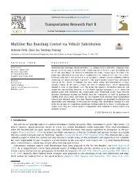 Multiline Bus Bunching Control Via Vehicle Substitution