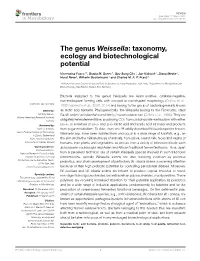 The Genus Weissella: Taxonomy, Ecology and Biotechnological Potential
