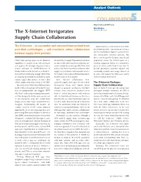 The X-Internet Invigorates Supply Chain Collaboration