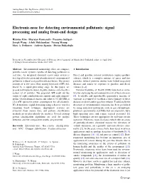 Electronic-Nose for Detecting Environmental Pollutants: Signal Processing and Analog Front-End Design