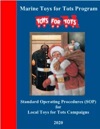Standard Operating Procedures (SOP) for Local Toys for Tots Campaigns