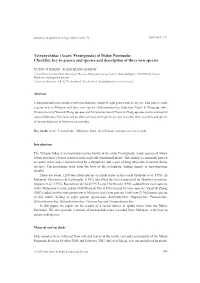 Tetranychidae (Acari: Prostigmata) of Malay Peninsula: Checklist, Key to Genera and Species and Description of Three New Species