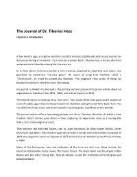 The Journal of Dr. Tiberius Hess Librarian’S Introduction