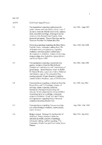 1 MS 359 A2078 Joint Israel Appeal Project 1/1 Correspondence Regarding Applications for Grants, Income and Expenditure Sheets