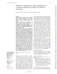 Diagnosis, Classification, and Management of Erythema