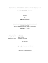 Evaluation of Anti-Corrosion and Anti-Galling Performance
