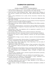 Examination Questions