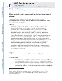 Mitochondrial Network Responses in Oxidative Physiology and Disease☆