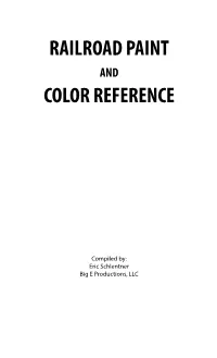 Railroad Paint Color Reference