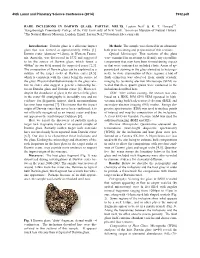 Rare Inclusions in Darwin Glass: Partial Melts