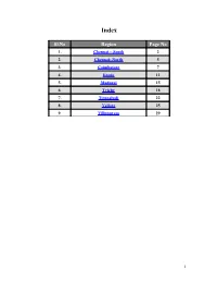 Sl.No Region Page No 1