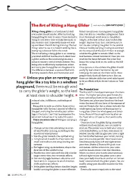 The Art of Kiting a Hang Glider [ Contributed by JOHN MATYLONEK ]