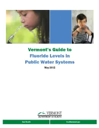 Vermont's Guide to Fluoride Levels in Public Water Systems