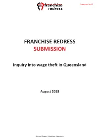 Franchise Redress Submission