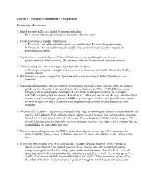 Lecture 6 – Synaptic Transmission I -- Siegelbaum Postsynaptic