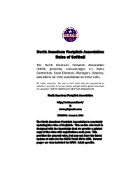 Rule Book Is Designed with the Knowledge That We Provide a Printed Copy of the Rules with Registrations Each Year