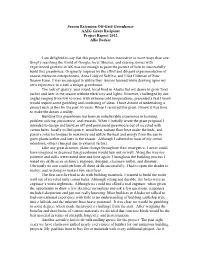 Season Extension Off-Grid Greenhouse AAIG Grant Recipient Project Report 2012 Allie Barker