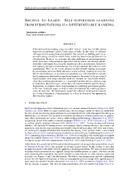 Self-Supervised Learning from Permutations Via Differentiable Ranking