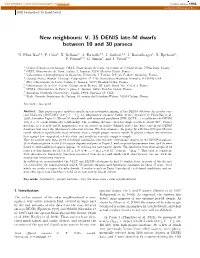 V. 35 DENIS Late-M Dwarfs Between 10 and 30 Parsecs