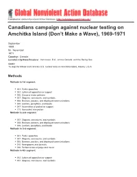 Canadians Campaign Against Nuclear Testing on Amchitka Island (Don’T Make a Wave), 1969-1971