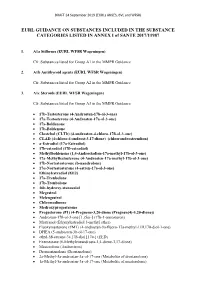 EURL GUIDANCE on SUBSTANCES INCLUDED in the SUBSTANCE CATEGORIES LISTED in ANNEX I of SANTE 2017/11987