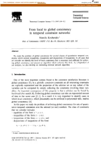 From Local to Global Consistency in Temporal Constraint Networks