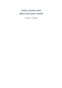 Getting Started with Jboss Developer Studio