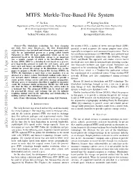 MTFS: Merkle-Tree-Based File System