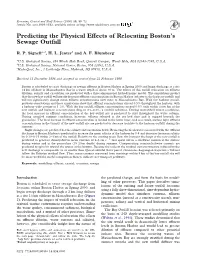 Predicting the Physical Effects of Relocating Boston's Sewage Outfall