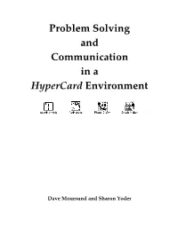 Problem Solving and Communication in a Hypercard Environment