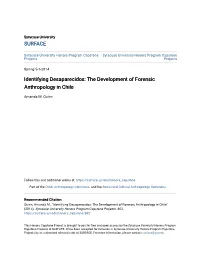 The Development of Forensic Anthropology in Chile