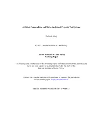 A Global Compendium and Meta-Analysis of Property Tax Systems