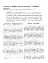 History of the Discovery of Sulfaquinoxaline As a Coccidiostat