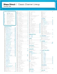 Classic Channel Lineup December 2016