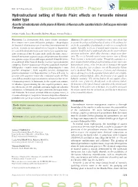 Hydrostructural Setting of Riardo Plain: Effects on Ferrarelle Mineral Water Type