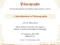 Palaeography [Beamer:En]