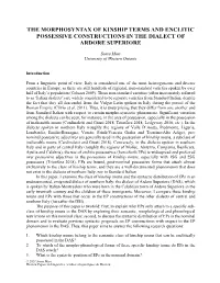 The Morphosyntax of Kinship Terms and Enclitic Possessive Constructions in the Dialect of Ardore Superiore