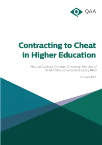 Contracting to Cheat in Higher Education