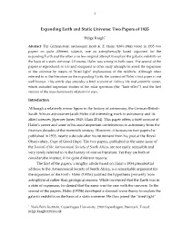 Expanding Earth and Static Universe: Two Papers of 1935