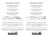 In Consideration of the Performers and Other Members of The