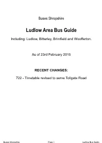Ludlow Bus Guide Contents