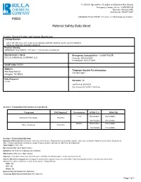 MSDS Material Safety Data Sheet