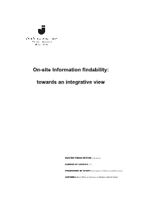 On-Site Information Findability