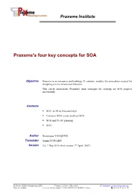 Praxeme's Four Key Concepts for SOA